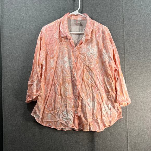 Laurie Felt Easy TENCEL TOP Pink Watercolor, Medium - Picture 1 of 8
